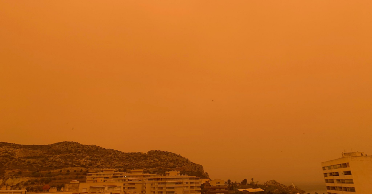 Una ola de polvo en el desierto del Sáhara arrasa Europa